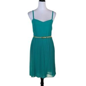Sanctuary Women’s‎ Teal Pleated Spaghetti Strap Dress, Size M, NWT